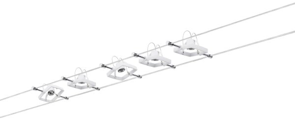 Paulmann 94134 - SET 5x GU5,3/10W Sistema a cavo completo MAC 230V bianco