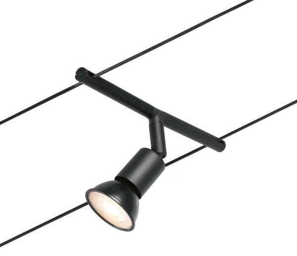 Paulmann 94446 - SET 5xGU5,3/10W Sistema a cavo completo SALT 230V nero