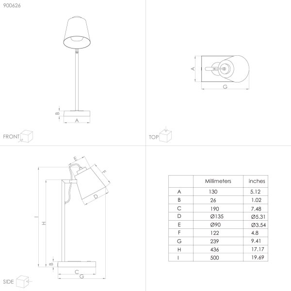 Eglo 900626 - Lampada LED dimmerabile con ricarica wireless LACEY LED/5,5W/230V