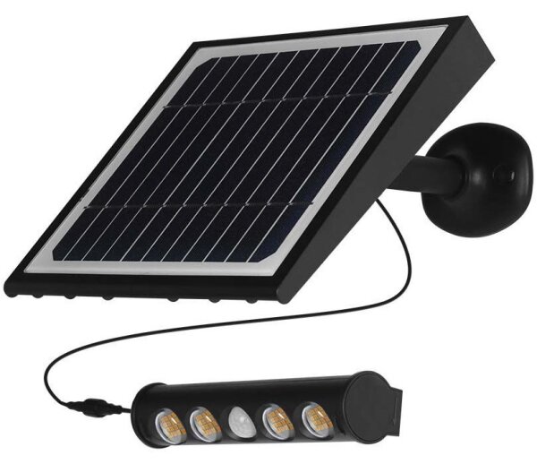 Lampada solare da parete LED 8W 3,7V IP65 3000K 4000mAh con sensore