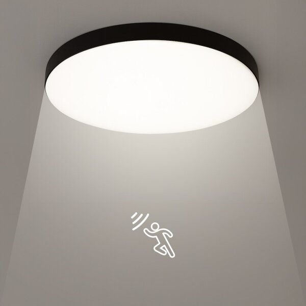 Plafoniera LED da bagno con sensore MAYA LED/13W/230V IP44 nero