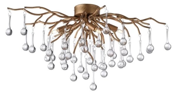 Paul Neuhaus 8090-11 - Lampadario a plafone ICICLE 4xG9/40W/230V 30x60 cm ottone