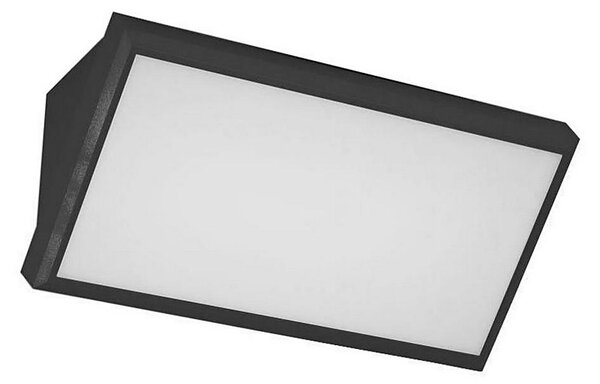 Lampada da parete LED esterna 12W 230V 6400K IP65 nera