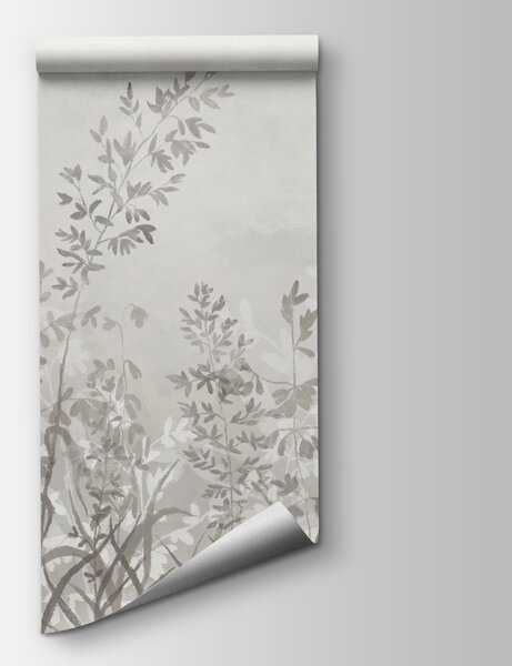 Carta da parati Una flora delicata in tonalità tenui, Carta da parati acquerello sul muro, Carta da parati popolare, t00152 - Tapeko.it