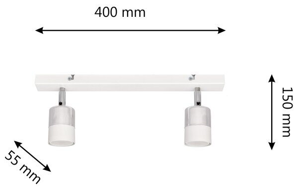 LED Luce Spot a LED TUBSSON 2xGU10/4,8W/230V bianco/cromo lucido