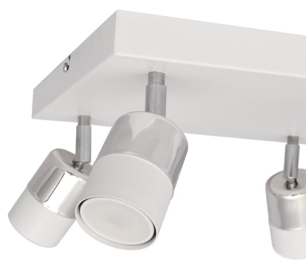 LED Luce Spot a LED TUBSSON 4xGU10/4,8W/230V bianco/cromo lucido