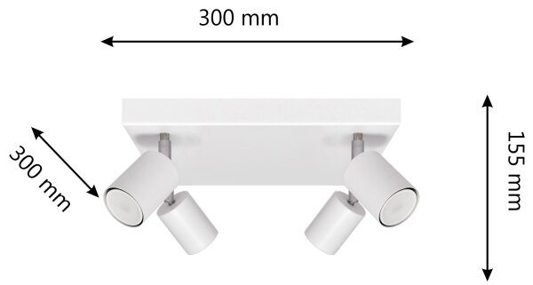 LED Luce Spot a LED TUNE 4xGU10/4,8W/230V bianco