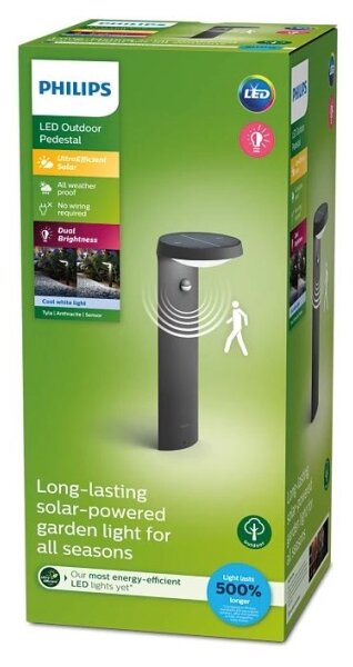 Philips - Lampada solare LED con sensore TYLA LED/1,2W/4V 4000K IP44