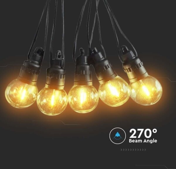 Catena LED solare 10xLED/0,5/4,5V 12 m 3000K IP44 + +TC