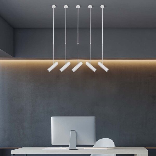 Lampadario a stelo 1xGU10/35W/230V bianco