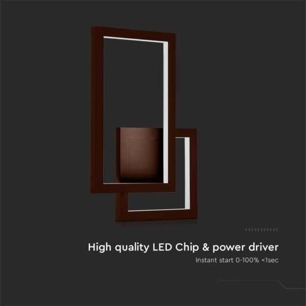 Lampada da parete LED 20W 230V 3000K marrone
