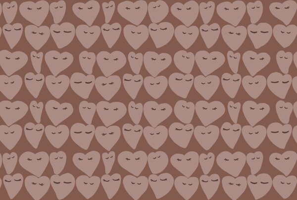 Carta da parati Modelli di cuore che diffondono gioia ovunque, Carta da parati Geometriche, Carta da parati popolare, t00208v1 - Tapeko.it
