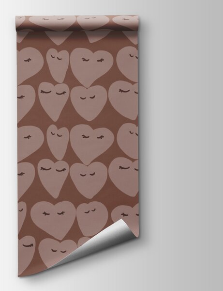 Carta da parati Modelli di cuore che diffondono gioia ovunque, Carta da parati Geometriche, Carta da parati popolare, t00208v1 - Tapeko.it