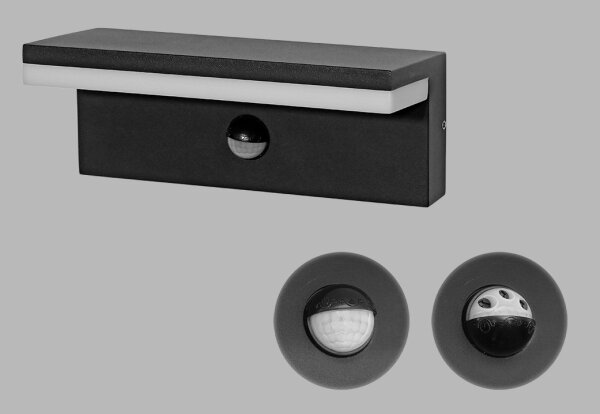 LED2 - Luce LED per esterni con sensore HUGO LED/9W/230V IP54 3000K/4000K