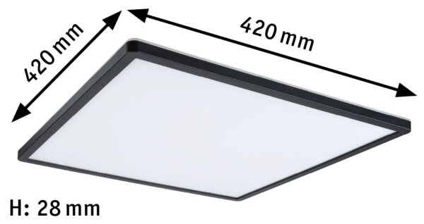 Paulmann 71016 - Pannello LED dimmerabile ATRIA 22W 230V 4000K nero