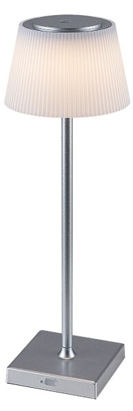 Rabalux 76013- LED Lampada da tavolo ricaricabile dimmerabile TAENA 4W/3,7V IP44 argento