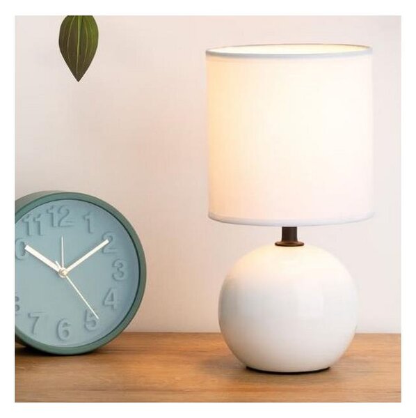 Atmosphera - Lampada da tavolo TIMÉO 1xE14/60W/230V bianco lucido