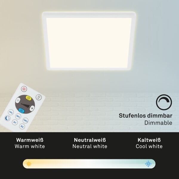 Briloner 7081-016 - Plafoniera LED dimmerabile SLIM LED/18W/230V + tc