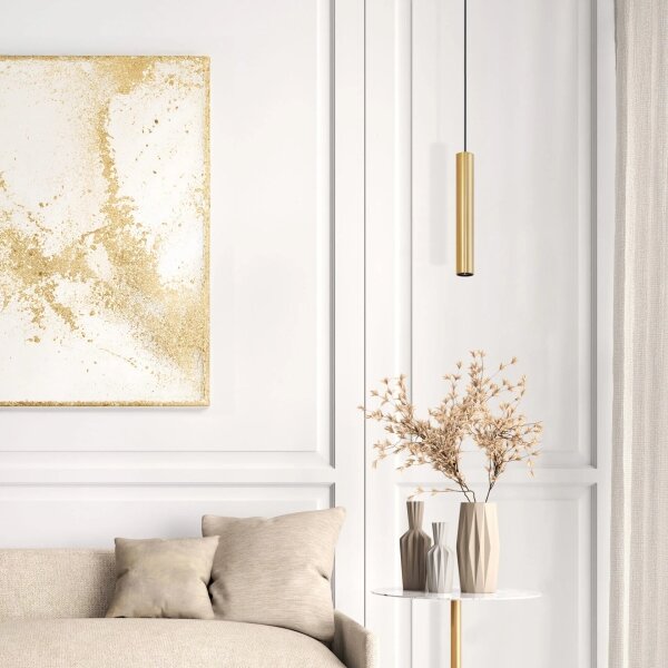 Lampadario a sospensione con filo LUNGOMARE 1xGU10/10W/230V oro