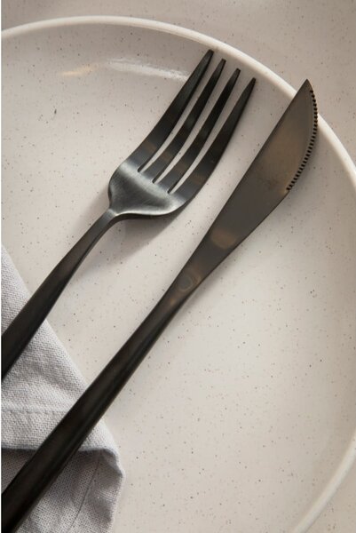 Posate in acciaio inox nero 16 pezzi Modern retro - Premier Housewares