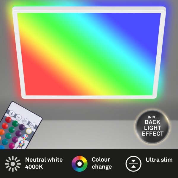 Briloner 7091-416 - Plafoniera LED RGBW dimmerabile SLIM LED/22W/230V + TC