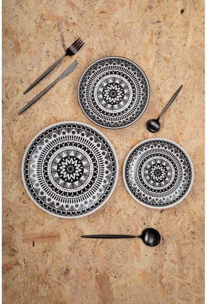 Posate in acciaio inox nero 16 pezzi Modern retro - Premier Housewares