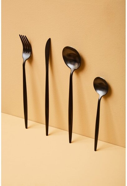 Posate in acciaio inox nero 16 pezzi Modern retro - Premier Housewares