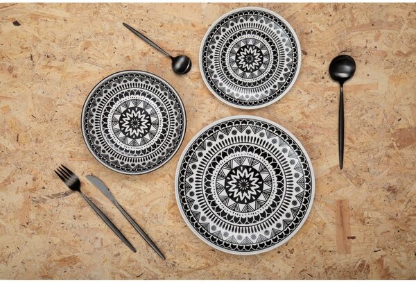 Posate in acciaio inox nero 16 pezzi Modern retro - Premier Housewares