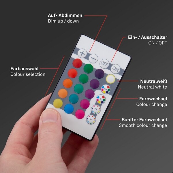 Briloner 7091-416 - Plafoniera LED RGBW dimmerabile SLIM LED/22W/230V + TC