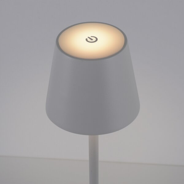 Leuchten Direkt 19250-16-LED Lampada ricaricabile da esterno EURIA LED/3W/5V IP54 bianco