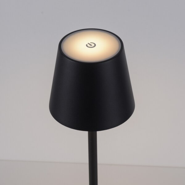 Leuchten Direkt19250-18-LED Lampada ricaricabile da esterno EURIA LED/3W/5V IP54 nero