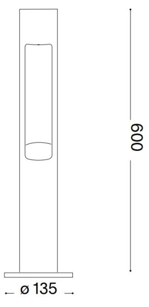 Ideal Lux - Lampada da esterno ACQUA 1xG9/15W/230V 60 cm IP44 marrone