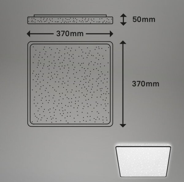 Briloner 3749-415 - Plafoniera LED LINO LED/24W/230V nero