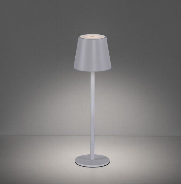Leuchten Direkt 19250-16-LED Lampada ricaricabile da esterno EURIA LED/3W/5V IP54 bianco