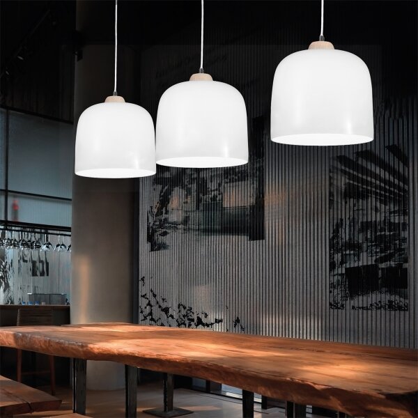 Kolarz A1352.31.W - Lampadario a cavo NONNA 1xE27/60W/230V rovere/bianco