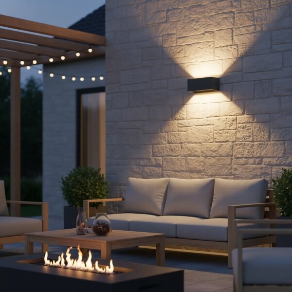 Ideal Lux - Applique a LED da esterno ATOM LED/25W/230V IP54 antracite