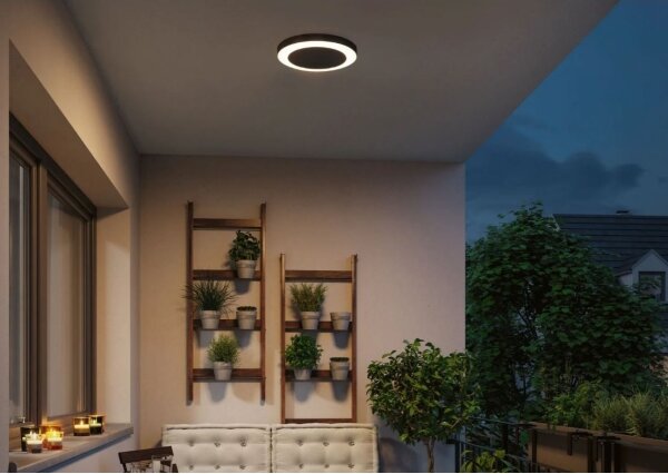 Paulmann 94526 - LED/14W IP44 Plafoniera da esterno con sensore CIRCULA 230V