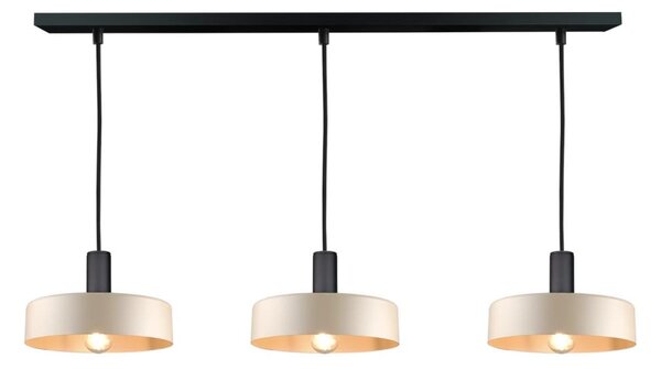 Lampadario a sospensione con filo LATTE 3xE27/60W/230V beige/nero