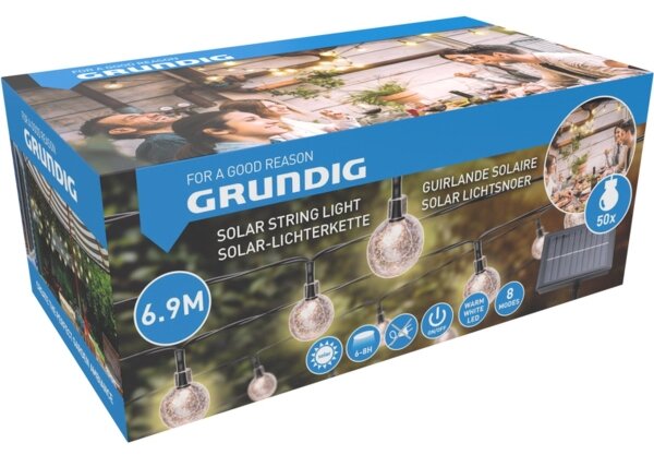 Catena LED solare 6,9m 50xLED/1,2V