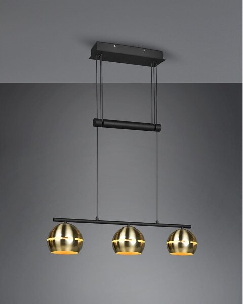 Trio - Lampadario a sospensione con filo FLETCHER 3xE14/40W/230V ottone