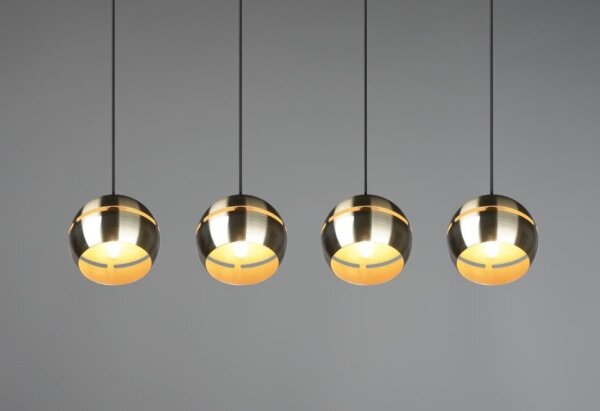 Trio - Lampadario a sospensione con filo FLETCHER 4xE14/40W/230V ottone