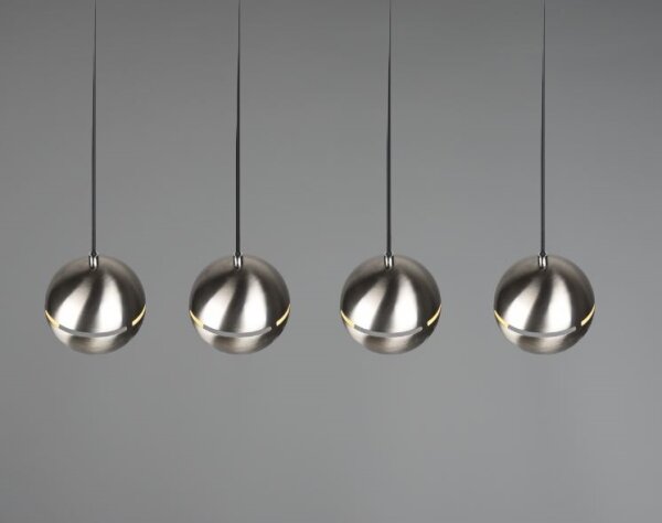 Trio - Lampadario a sospensione con filo FLETCHER 4xE14/40W/230V cromo opaco