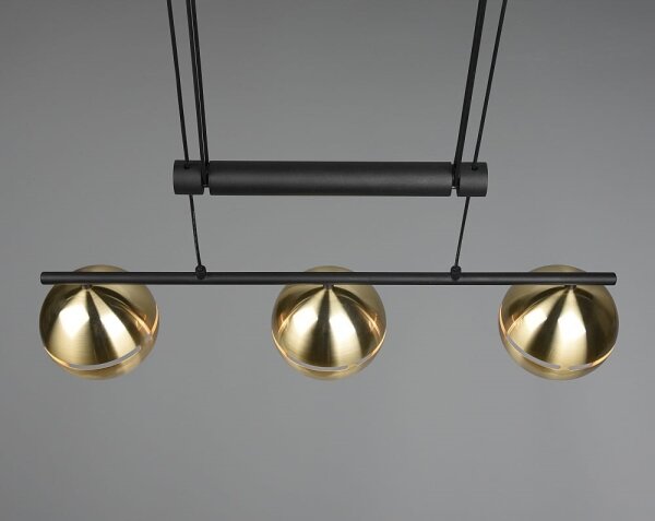 Trio - Lampadario a sospensione con filo FLETCHER 3xE14/40W/230V ottone