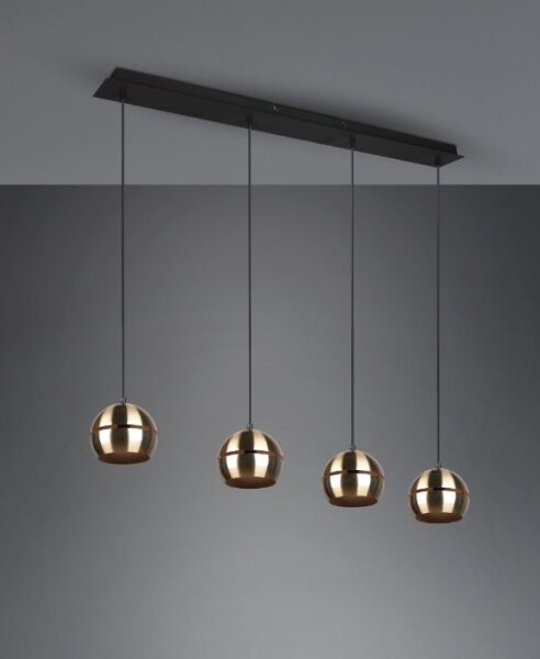 Trio - Lampadario a sospensione con filo FLETCHER 4xE14/40W/230V ottone