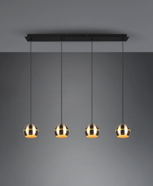 Trio - Lampadario a sospensione con filo FLETCHER 4xE14/40W/230V ottone