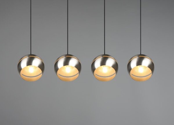 Trio - Lampadario a sospensione con filo FLETCHER 4xE14/40W/230V cromo opaco