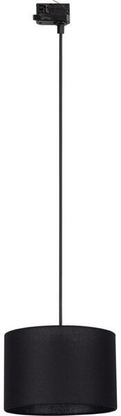 Lampadario a sospensione con filo Sistema ferroviario trifase TRACER 1xE27/15W/230V diametro 30 cm nero
