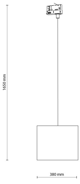 Lampadario a sospensione con filo Sistema ferroviario trifase TRACER 1xE27/15W/230V diametro 30 cm nero