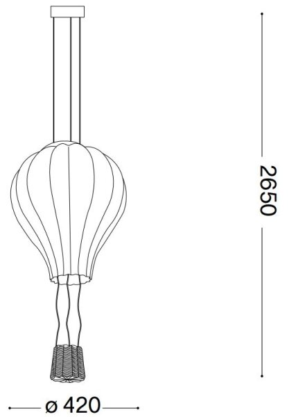 Ideal Lux - Lampadario a sospensione con filo DREAM BIG 1xE27/42W/230V diametro 42 cm