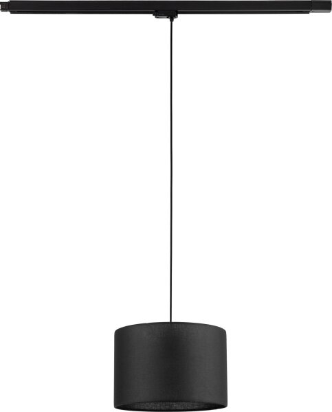 Lampadario a sospensione con filo Sistema ferroviario trifase TRACER 1xE27/15W/230V diametro 30 cm nero